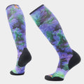 Women's Ski Electric Lotus Print Over The Calf Socks image 0