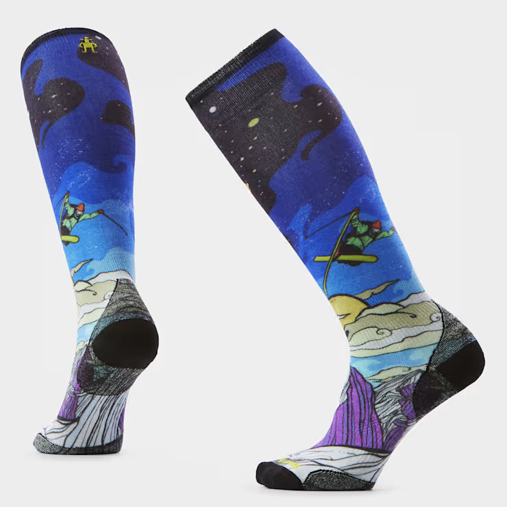 Women's Ski Galactic Ski Print OTC Socks image 0