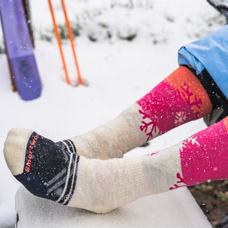 Women's Ski Snowpocalypse Pattern Over The Calf Socks image 3