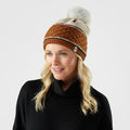 Cable Knit Colorblock Pom Beanie image 0