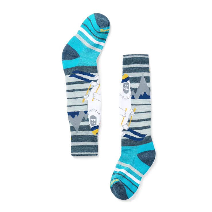 Kids' Wintersport Yeti Pattern Over The Calf Socks image 1