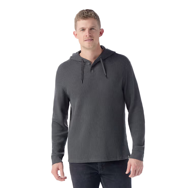 Men's Waffle Henley Hoodie image 0