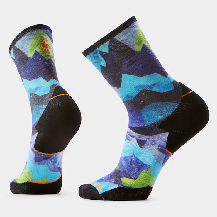 Trail Run Summit Sector Print Crew Socks image 0