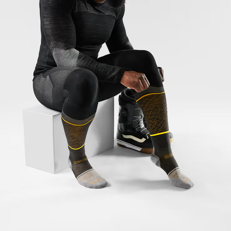 Snowboard Retro Line Over The Calf Socks image 1