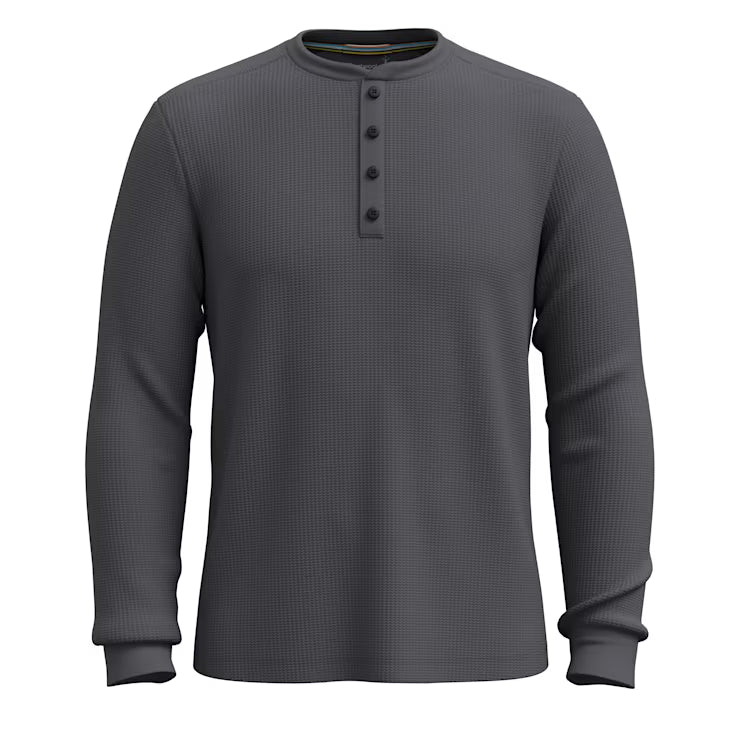 Men's Waffle Long Sleeve Henley image 1