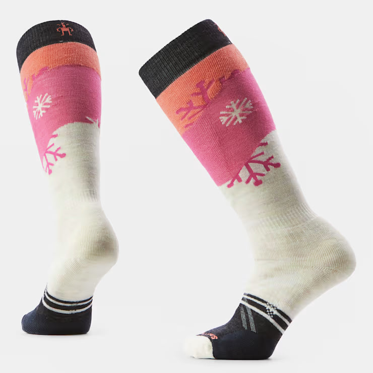 Women's Ski Snowpocalypse Pattern Over The Calf Socks image 0