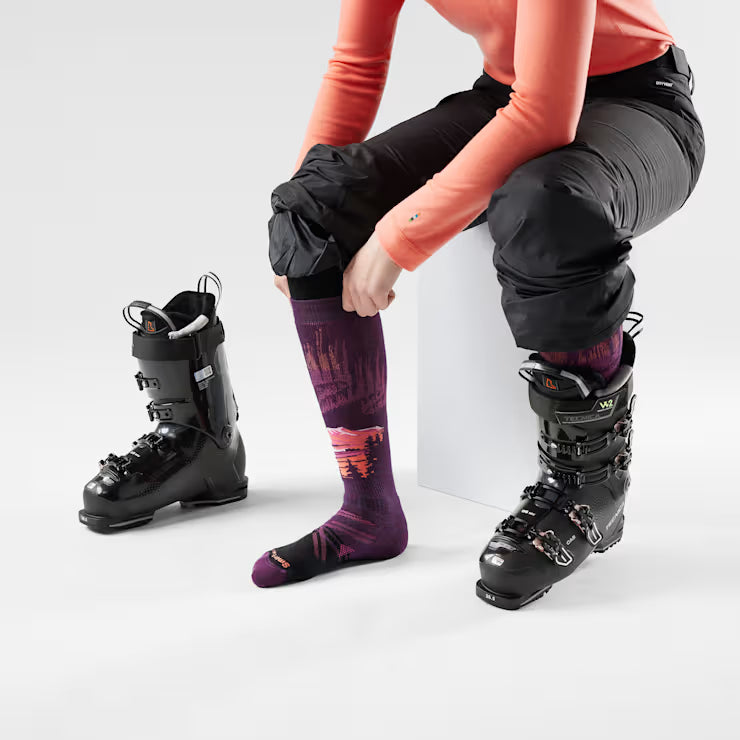 Women's Ski Alpine Auroras Over The Calf Socks image 1