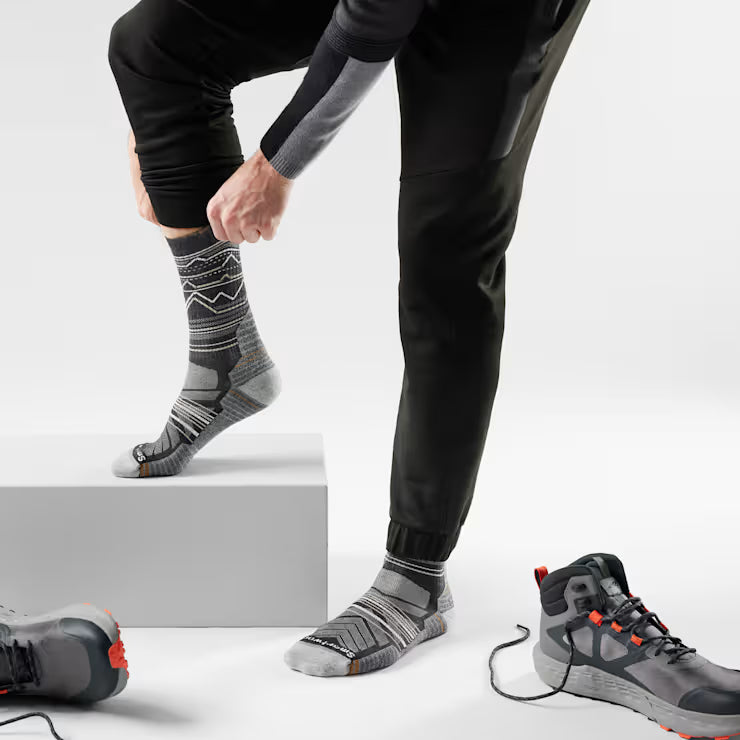 Hike Mountain Range Pattern Crew Socks image 1