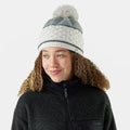 Cable Knit Colorblock Pom Beanie image 0