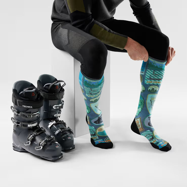 Ski Explorer Print Over The Calf Socks image 1