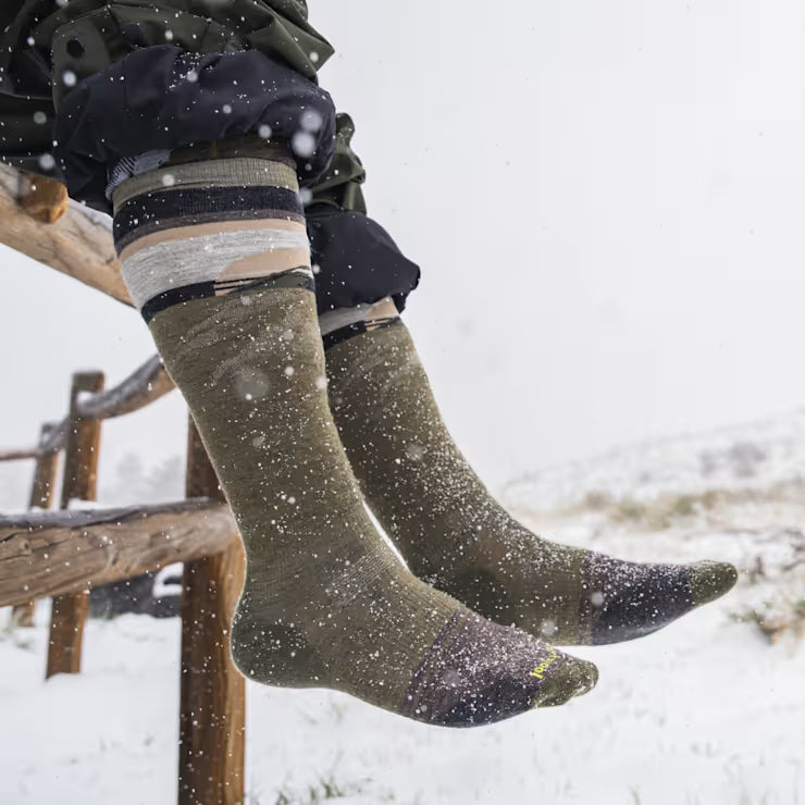 Snowboard Mountain Sunrise Over The Calf Socks image 1
