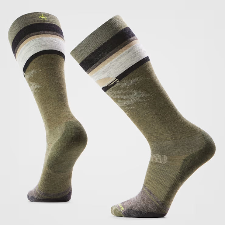 Snowboard Mountain Sunrise Over The Calf Socks image 0