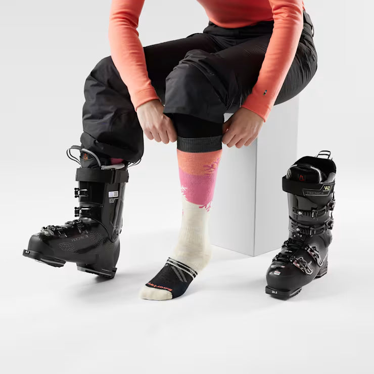 Women's Ski Snowpocalypse Pattern Over The Calf Socks image 1