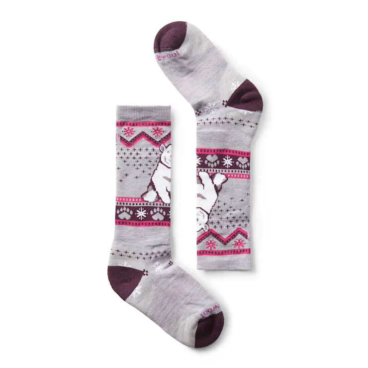 Kids' Wintersport Polar Bear Pattern Over The Calf Socks image 0