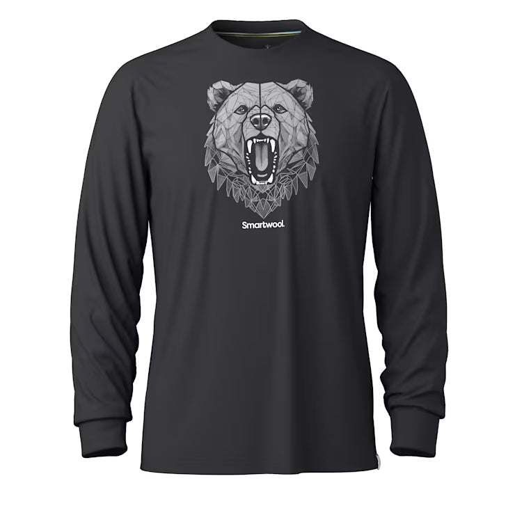Geometric Bear Long Sleeve Graphic Tee image 1
