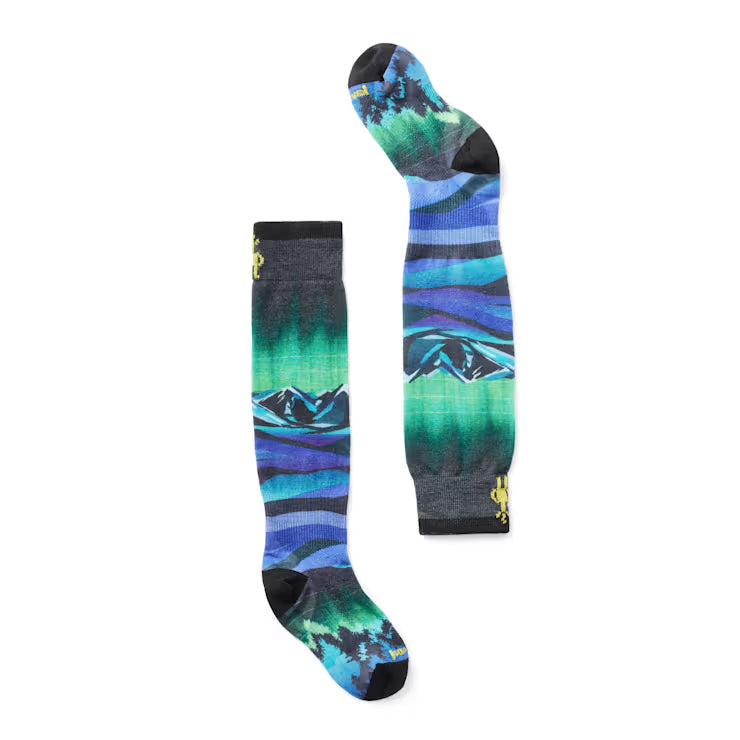 Junior Ski Aurora Flash Print Over The Calf Socks image 1