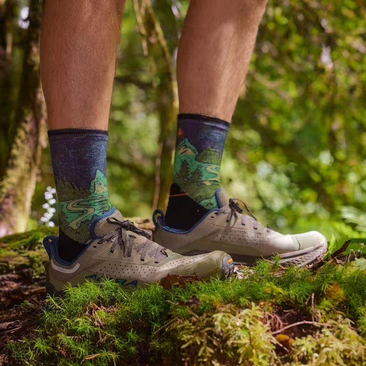 Trail Run Neature Print Crew Socks image 1