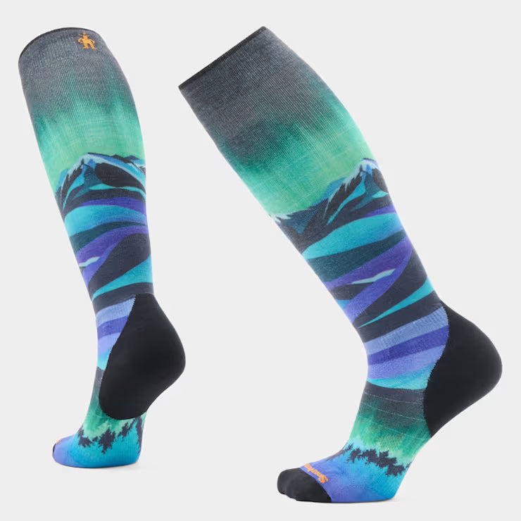 Women's Ski Compression Print Over The Calf Socks image 0